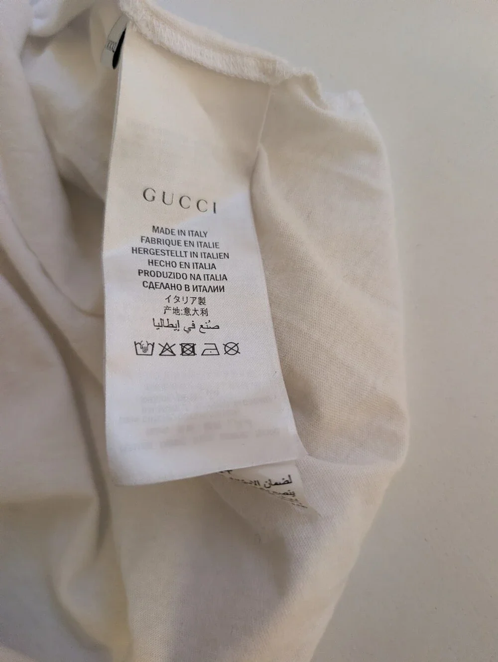 Gucci White Logo Crew Tee - Men's XXXL (Fits Like A Large)